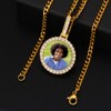 YIMERAIRE Custom Picture Necklace Personalzied Mini Round Photo Pendant Full