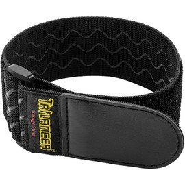 Trilancer Elastic Cinch Straps with Anti-Slip Strips,. 2" x 18"(4 Pack) Hook and Loop Storage Straps with Buckle., Bundling Straps fo Extension Cords, Cables, Ropes, Hoses, Bike, Boat, Pant Garters