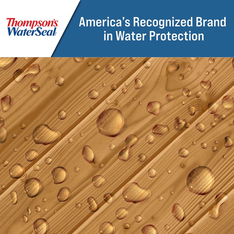 Thompson’s WaterSeal Transparent Waterproofing Wood Stain and Sealer, Sedona Red,