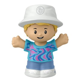 Little People Fisher-Price Figure for Toddler Dollhouse Playset - HXC03 - Little Boy Eddie Figure Wearing a White Bucket Hat - Ready for Day at Beach or Park