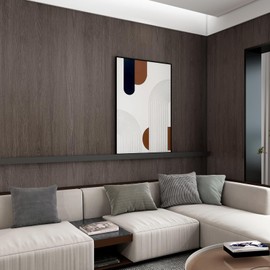 48x78inch Extra Wide Dark Brown Wood Grain Wallpaper Peel Stick Black Walnut Texture Contact Paper Air Guide Slot Design Matte Thickened Self-Adhesive Wall Sticker Waterproof Vinyl Furniture sticker