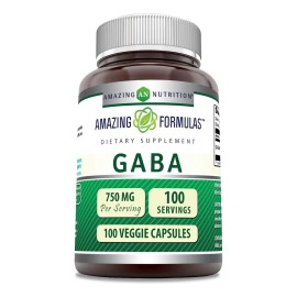 Gaba Para Reducción De Ansiedad Y Estrés 750mg 100 Caps Sabor N/a