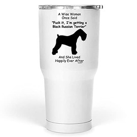 Lovesout Funny Black Russian Terrier Dog Mom Gifts For Women A Wise Woman Once Said Tumbler 30 Oz Christmas 2024 Gifts