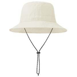 Zando Waterproof Bucket Hat for Woman Men Adjustable UPF 50+ Sun Hats for Women Packable Outdoor Hiking Safari Boonie Fishing Rain Hat Beige One Size