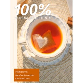 TeeLux English Breakfast Black Tea, Smooth & Full-bodied Taste, Floral & Fruity Aroma, Caffeinated, Hot & Iced Tea, 100 Count