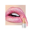 Glitzer Lippenstift Rose Rot, Smooth Nourishing Lipliner mit Metallic Shine,
