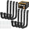GURADESIGN 8-Pack Heavy Duty Garage Hooks for Hanging 50 lbs,
