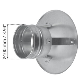 HVAC OV 4 Inch Galvanized Steel Rain Cap – Round Roof Vent Cover with Rubber Gasket – Durable Weather Protection for Exhaust, Chimney, Flue, Dryer & HVAC Systems – Outdoor Use