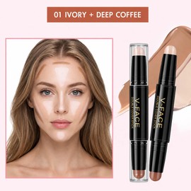 2-in-1 Sculpting Contour & Highlighter Stick, Blendable Creamy