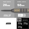 Target Darts Vitus 23G Brass Steel Tip Darts Set -