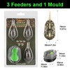 Realure Inline Method Feeders for Carp Fishing, Aluminium Coarse Fishing