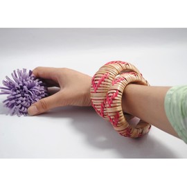 Pure Hands Veracious Blaze - Hand Woven Cane Rattan Bracelets in Arrow Head Design for Women