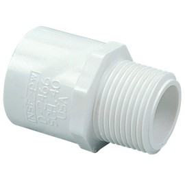 NIBCO Fig No 436-007, 3/4 in. PVC Male Adapter Male Iron Pipe Thread (MIPT) x Slip, Schedule 40, Threaded