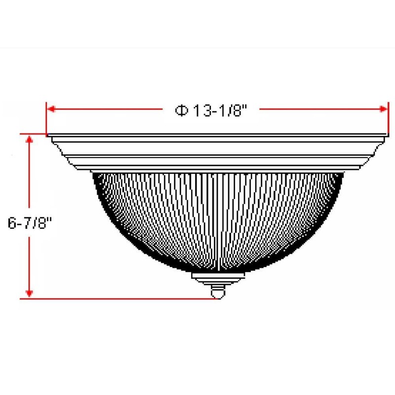 Design House 503045 Millbridge Traditional 2-Light Indoor Flush Mount Ceiling