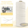LEREATI Macrame Cord 2mm x 100m, Thick Macrame Rope Natural