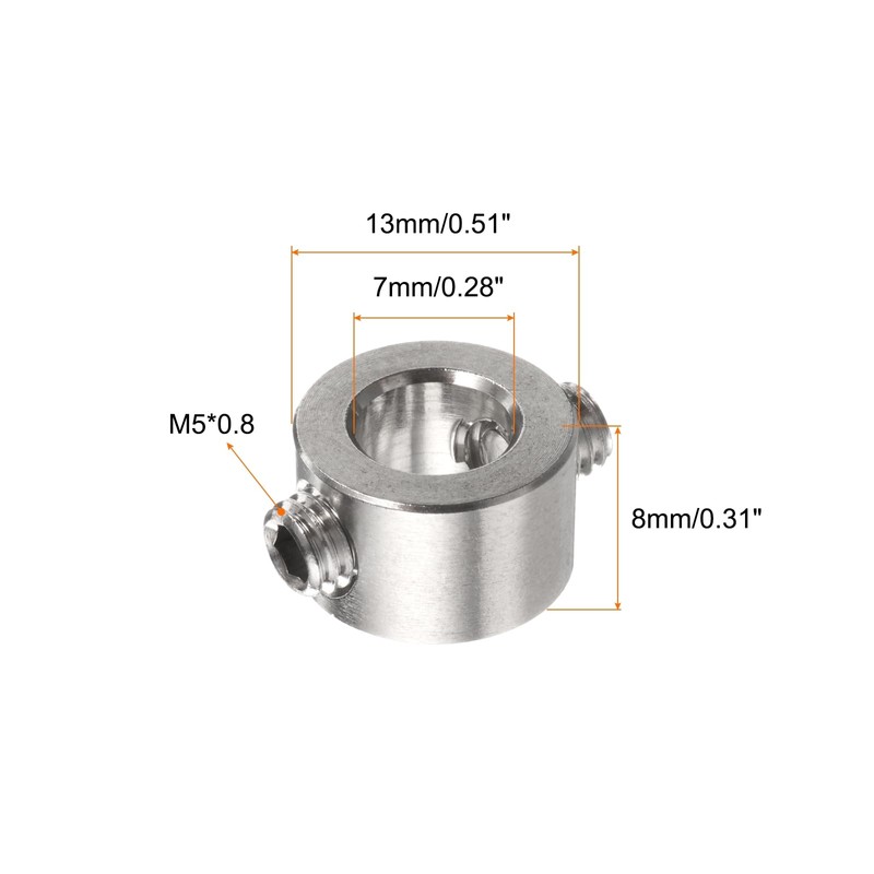 sourcing map 4pcs 7mm Drill Stop Collar Set Depth Stop,
