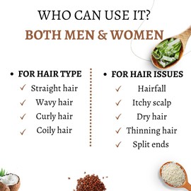 Replenhair Rice Water Coconut Hair Growth Spray - Leave In Conditioner Infused with Coconut Oil Hair & Essential Oil for Hair Growth, Reduces Hair Fall, Dandruff & & Promotes Thicker Hair - 250ml