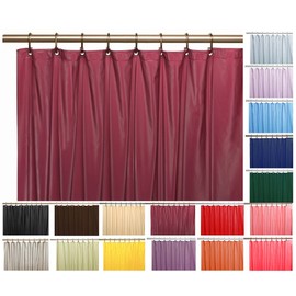 Venice Collections Elegant Heavy Duty Vinyl Shower Curtain Liner with 12 Metal Grommets Burgundy