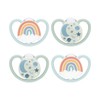 NUK Space Chupetes de ortodoncia que brillan en la oscuridad