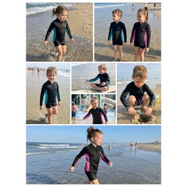 Yikayin Kids Wetsuit Top for Boys Girls, 2mm Neoprene Thermal Swim Jacket