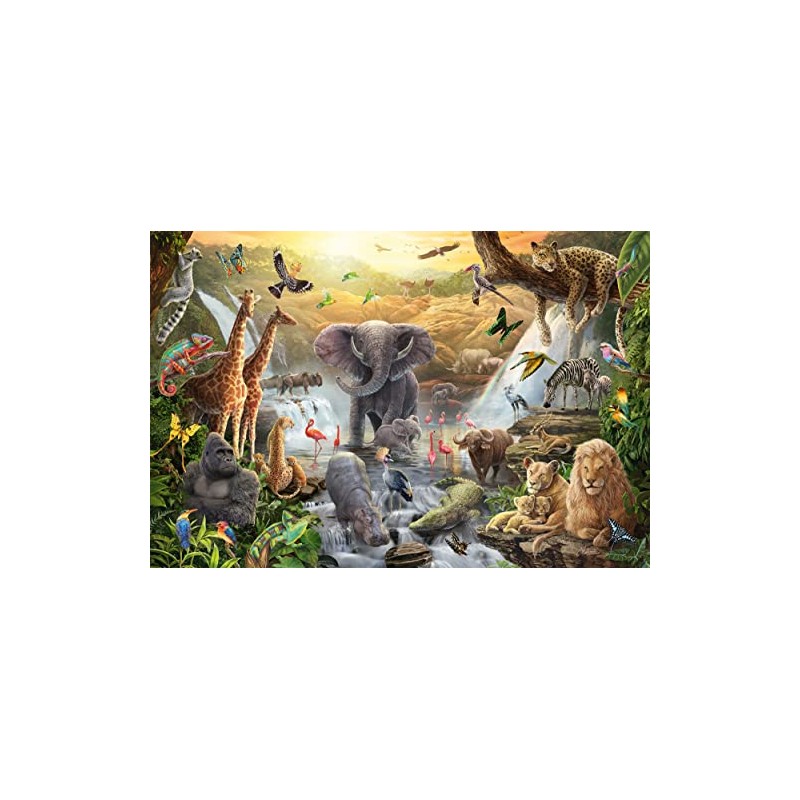 Schmidt Spiele Animaux 56454 Animals in Africa, 60 Pieces, Children's