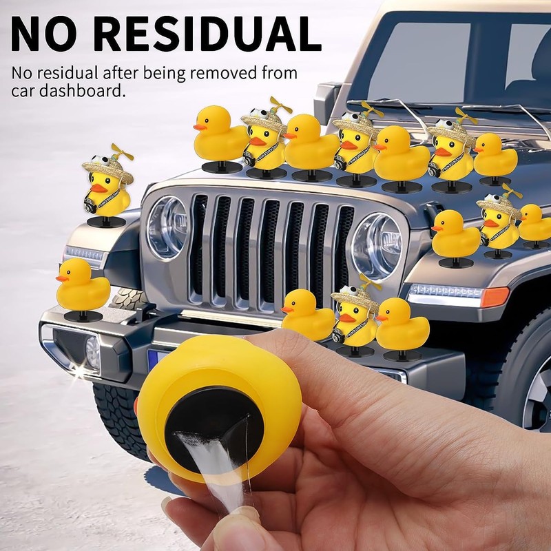 YIBEICO 20pcs Duck Mount, Flock Locker Rubber Duck Holder Dashboard