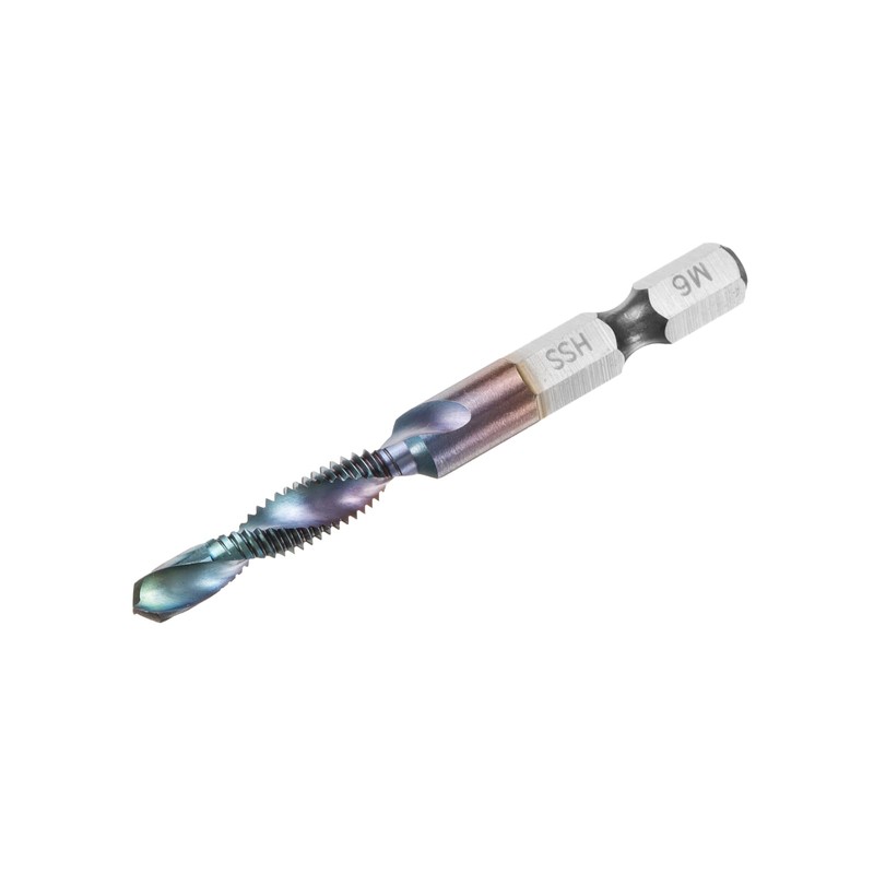 sourcing map Combination Drill and Tap Bit, Metric M6 x