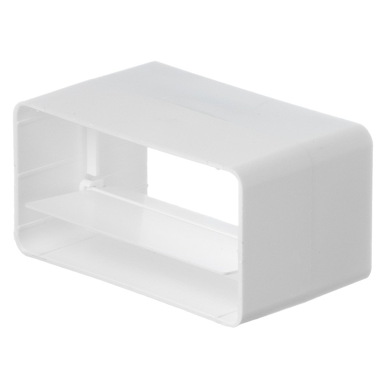 Steinberg14 White 220 x 55 mm Duct Connector with Backflow