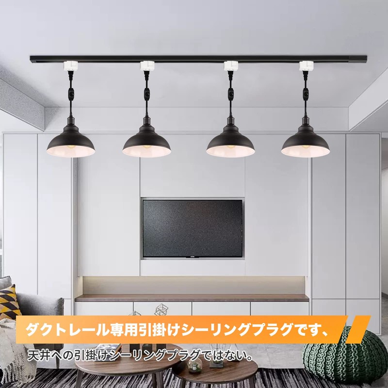Pispoer | Hook-on Ceiling Body Anti-Pull Outlet for Lighting Rail,
