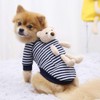 MAYPET Sudadera para Perro de Rayas Azules y Blancas con
