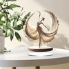 YORISMAL Charming Ballerina Acrylic Statue Women Modern Desk Decoration with