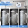 All Metal Shower Head, 8" High Pressure Rainfall/Handheld Shower Combo