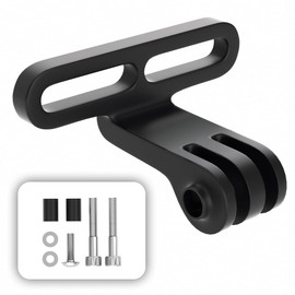 Out Front Camera Mount for GoPro Bicycle Holder for Cycling Lamp ( Black)