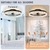 VOLISUN Low Profile Ceiling Fan with Lights and Remote, 19.7in