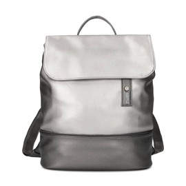 Zwei Jana JR13 Women's City Backpack 7 Litres Sporty Elegant Look Bi-Colour DIN A4 Size Soft Faux Leather Back Padding Main Compartment with Zip, Cosmos