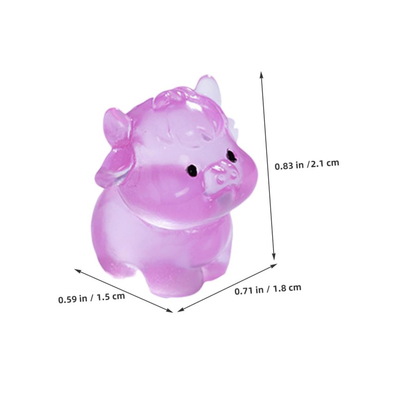 Abaodam 18pcs Glow Dark Mini Resin Figurines Cute Luminous Animal