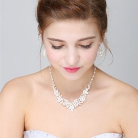 HONEY BEAR Juego de Collar y Arete para Mujer de