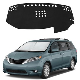 IIKSDII Dashboard Cover Mat for to-yota Sienna 2015 2016 2017 2018 2019 2020 Accessories Dash Cover Dash Mat Sunshade Glare UV Rays Protector