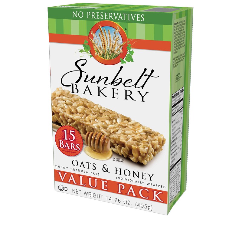 Sunbelt Bakery Oats & Honey Chewy Granola Bars, 1.0 oz