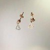 Eco-Stay Rose Gold Plated Silver Heart Earrings with Small Zirconia