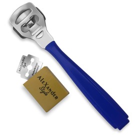 DEXSUR Precision Callus Shaver Razors with 10 Blades - Precision Tools Featuring Replaceable Blades for Long-lasting Use and an Ergonomic Design for Comfortable Grip and Control (Blue)