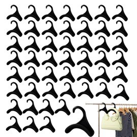 50 Pcs Bag Hanger,Purse Holder for Closet Black Backpack Hanger Hook for Closet Organizer Storage Purses Tote Bag Backpacks Handbags Satchels (Black)