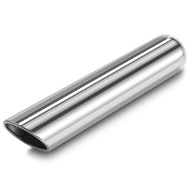 LCGP 2.25 Inch Inlet Exhaust Tip, 2.25" Inlet 3.5" Outlet 16" Overall Length Polished Stainless Steel Diesel Exhaust Tip for 2 1/4 Inch OD Tailpipe, Rolled Angle Cut, Weld On DT-243516RAC