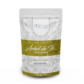 NAIMA Sal de Epsom con Tea Tree 1 Kg | Sulfato de Magnesio 100% Puro y Vegano | Baños Relajantes y Terapéuticos | Ideal para Cuidado de Piel y Pies | Sin Colorantes Artificiales