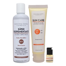 Kit Loción Súper Despigmentante + Sun Care Despigmentante Tipo de piel Piel Pigmentada