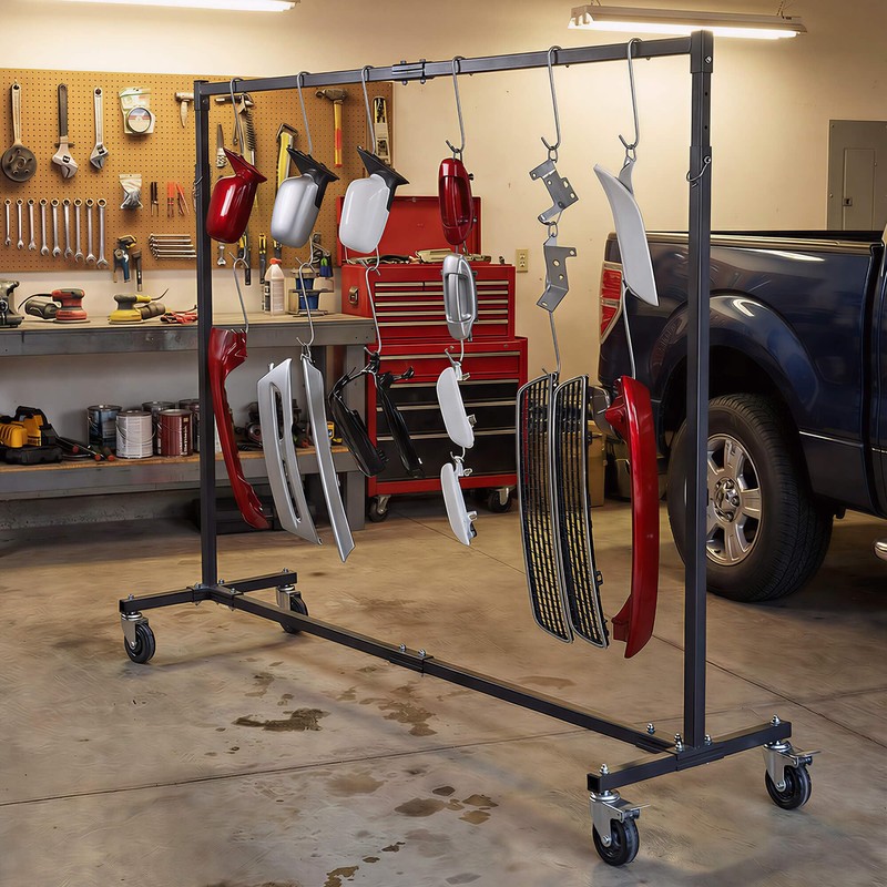 Eastwood Portable Adjustable Frame Painting Rack 6 Hooks Durable Powder