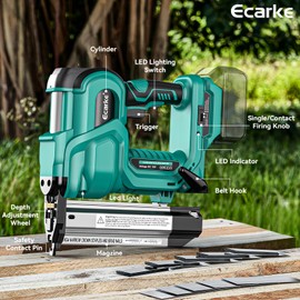 Brad Nailer Cordless Stapler for Makita 18V (No Battery), 2 in 1 Electric Nail Gun/Staple Gun with 18GA Nails/Staples, Battery Power 2 Inch Nailer for Trim Wood Crafting Home DIY, Tool Only