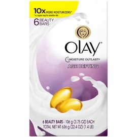 Olay Age Defying 10x Moisture Beauty Bar w Vitamin B3 Complex   3.75oz 6 pack