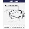 Bandmax Womens Mens Sterling Silver Link Chain Ring 5MM 925