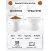 Loejan New Best Elevated Cat Food and Water Bowls Set